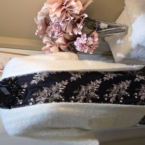 Nwot XL Chic Cream Women's Cardigan 3/4 Kimono Style Sleeve